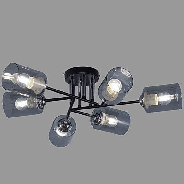 Изображение товара Люстра Aitin-Pro НПБ 02-6x60-101 / XA1616B/6 (черный/хром)
