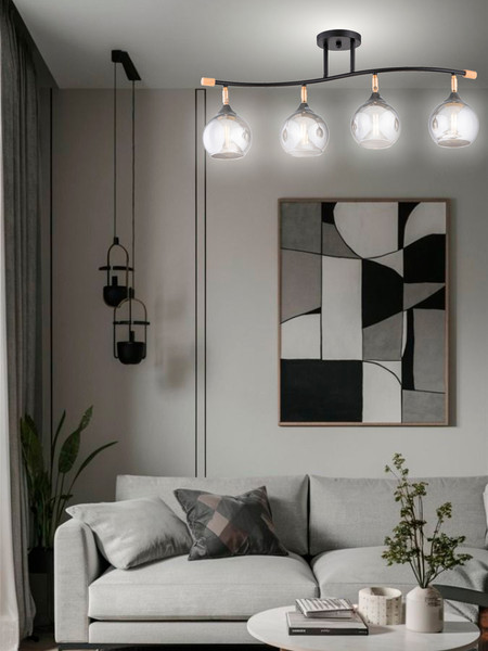 Изображение товара Спот Aitin-Pro НПБ 02-4x60-101 / XA1588B/4 (черный/золото)