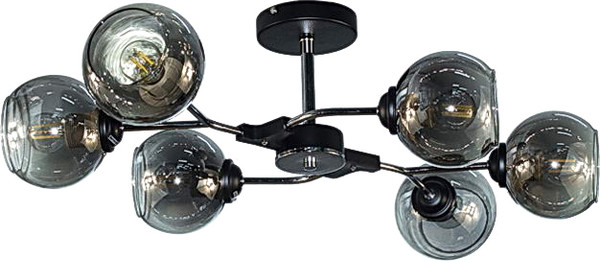 Изображение товара Люстра Aitin-Pro НПБ 02-6x60-105 / XA1483/6 (черный/хром)