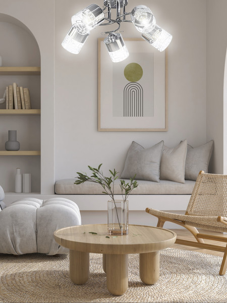 Изображение товара Люстра Aitin-Pro НПБ 02-5x60-101 / XA1294/5 (хром)