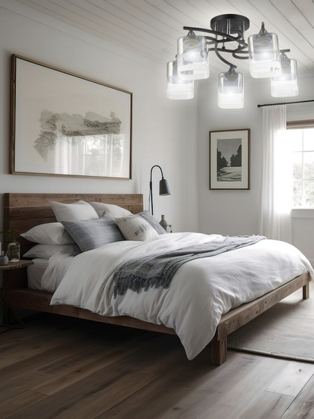 Изображение товара Люстра Aitin-Pro НПБ 02-5x60-101 / 5015/5 (черный/хром)