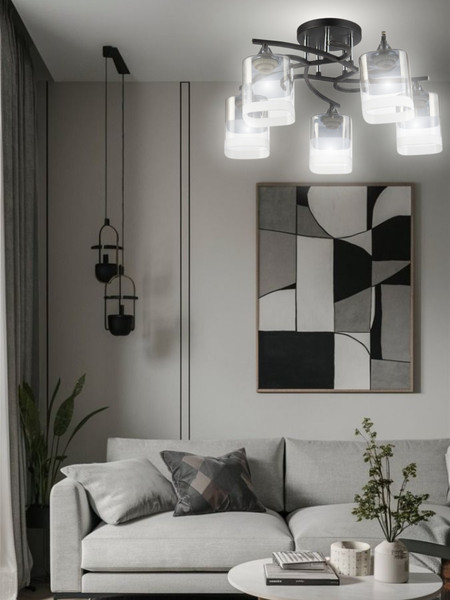 Изображение товара Люстра Aitin-Pro НПБ 02-5x60-101 / 5015/5 (черный/хром)