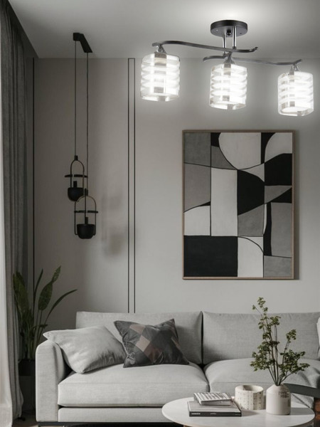 Изображение товара Люстра Aitin-Pro НПБ 02-3x60-101 / 5023/3 (черный/хром)