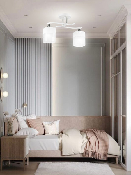 Изображение товара Потолочный светильник Aitin-Pro НПБ 02-2x60-101 / 5024/2 (белый/хром)