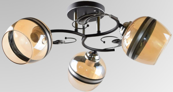 Изображение товара Люстра Aitin-Pro НПБ 02-3x60-101 / 5724/3 (черный/хром)