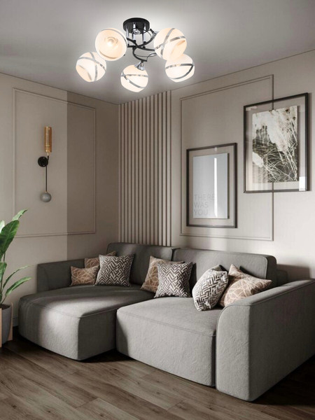 Изображение товара Люстра Aitin-Pro НПБ 02-5x60-101 / DA5097/5B (черный/хром)