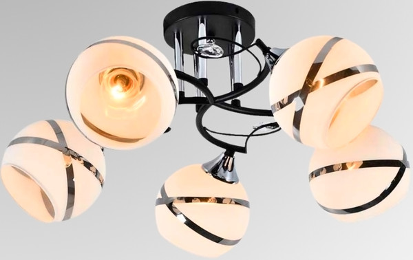 Изображение товара Люстра Aitin-Pro НПБ 02-5x60-101 / DA5097/5B (черный/хром)