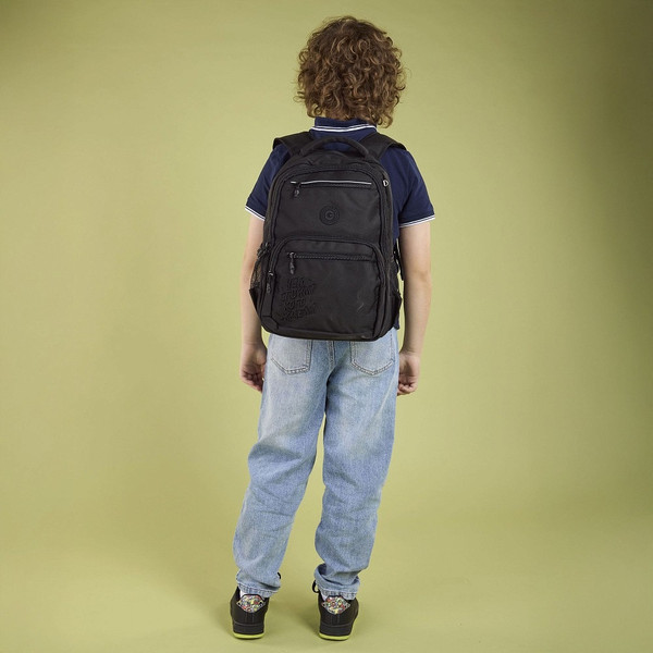 Изображение товара Школьный рюкзак Grizzly RB-554-3 (черный)