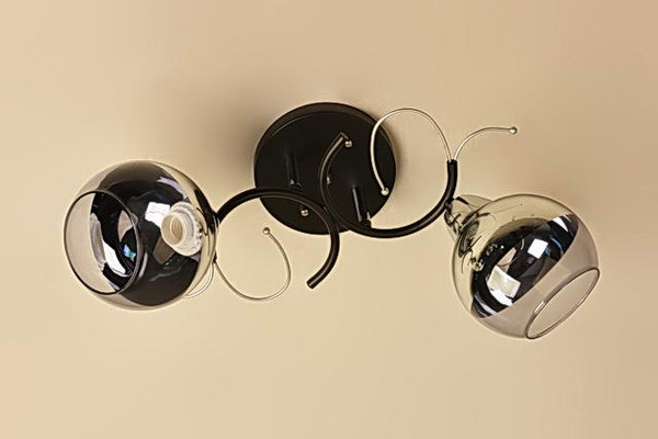 Изображение товара Потолочный светильник Aitin-Pro НПБ 02-2x60-101 / 8408/2 (черный/хром)