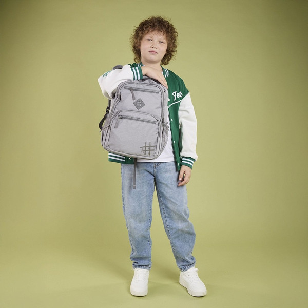 Изображение товара Школьный рюкзак Grizzly RB-554-4 (серый)