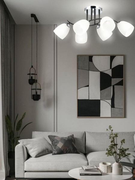 Изображение товара Люстра Aitin-Pro НПБ 02-6x60-101 / 70164/6 (хром/черный)