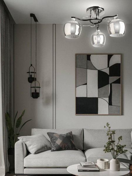 Изображение товара Люстра Aitin-Pro НПБ 02-3x60-101 / 8333/3B (черный/хром)