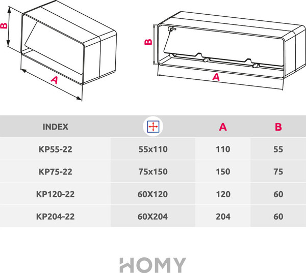 Изображение товара Соединитель воздуховода Awenta KP55-22