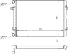 Изображение товара Радиатор системы охлаждения Loro 053-017-0003
