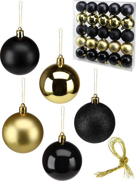 Изображение товара Набор шаров новогодних Miland Мечта / НУ-4194 (25шт, 6см, золото)