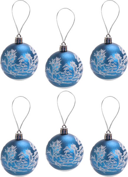 Изображение товара Набор шаров новогодних Miland Праздник в голубых оттенках / НУ-4203 (30шт, 6см)