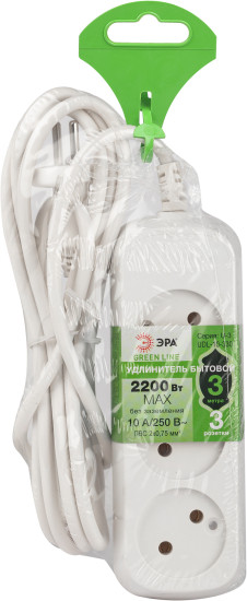 Изображение товара Удлинитель ЭРА Greenline UDL-10-330 / Б0065072