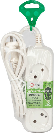 Изображение товара Удлинитель ЭРА Greenline UDL-10-315 / Б0065048
