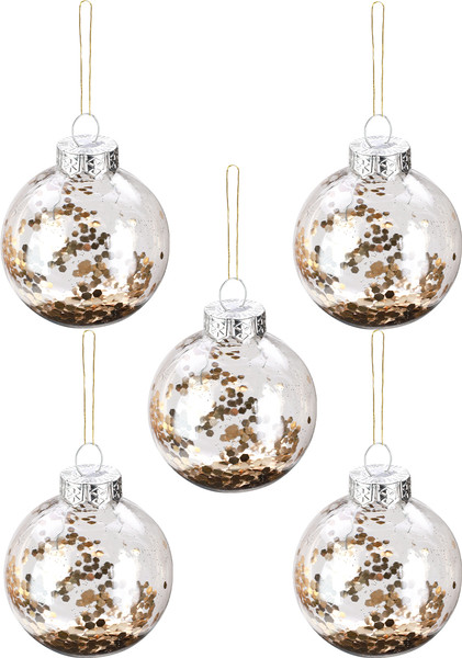 Изображение товара Набор шаров новогодних Miland Праздник в золотых оттенках / НУ-4205 (30шт, 6см)