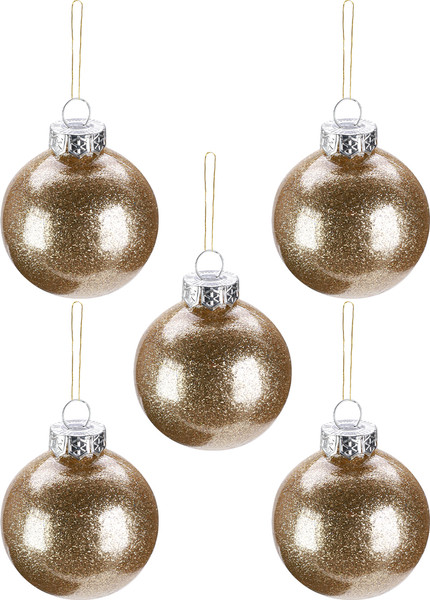 Изображение товара Набор шаров новогодних Miland Праздник в золотых оттенках / НУ-4205 (30шт, 6см)