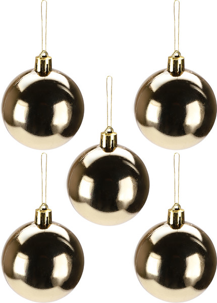 Изображение товара Набор шаров новогодних Miland Праздник в золотых оттенках / НУ-4205 (30шт, 6см)