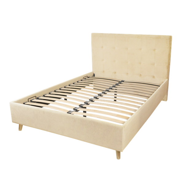 Изображение товара Двуспальная кровать Мирабелла Валенсия 16 Велюр (кремовый)