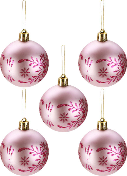 Изображение товара Набор шаров новогодних Miland Праздник в нежных оттенках / НУ-4209 (30шт, 6см)