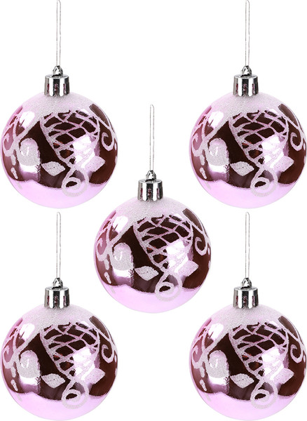 Изображение товара Набор шаров новогодних Miland Праздник в нежных оттенках / НУ-4209 (30шт, 6см)