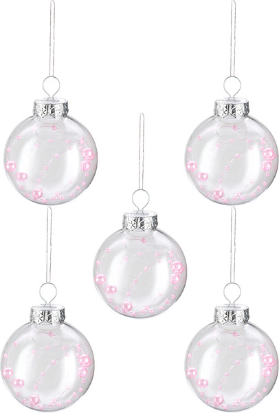 Изображение товара Набор шаров новогодних Miland Праздник в розовых оттенках / НУ-4210 (30шт, 6см)