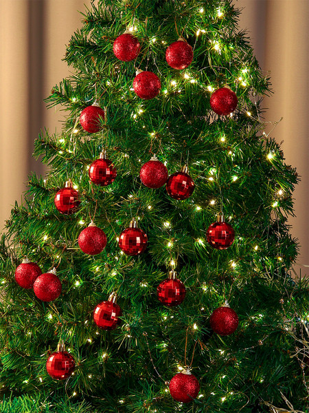 Изображение товара Набор шаров новогодних Miland Веселый праздник / НУ-0466 (20шт, 4см, красный)