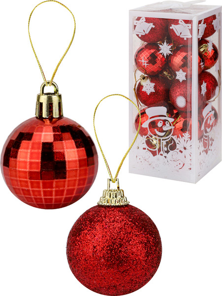 Изображение товара Набор шаров новогодних Miland Веселый праздник / НУ-0466 (20шт, 4см, красный)