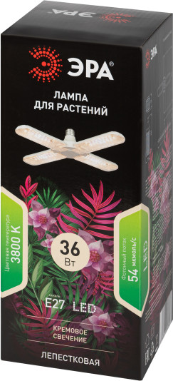 Изображение товара Светильник для растений ЭРА FITO-36W-Rа90-E27-FOLD / Б0061430