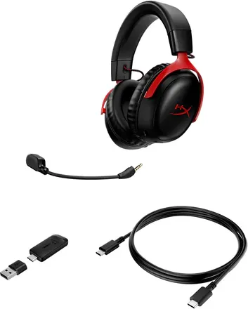Изображение товара Наушники-гарнитура HyperX Cloud III / 77Z46AA (черный/красный)