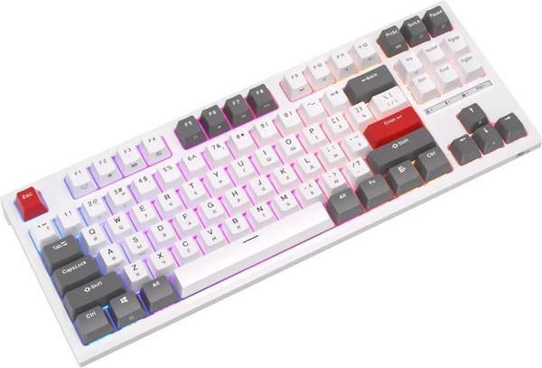 Изображение товара Клавиатура Royal Kludge RK-R87 (белый/серый/красный, Blue Switch)
