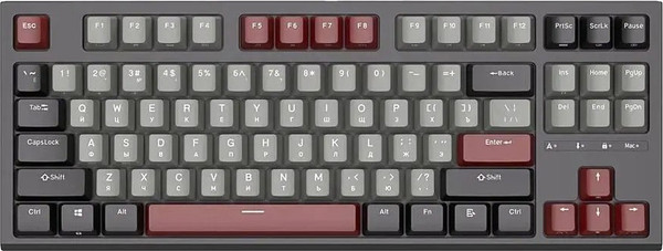 Изображение товара Клавиатура Royal Kludge RK-R87 (черный/серый/красный, Brown Switch)