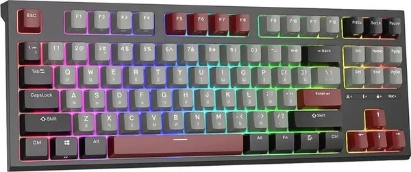 Изображение товара Клавиатура Royal Kludge RK-R87 (черный/серый/красный, Red Switch)