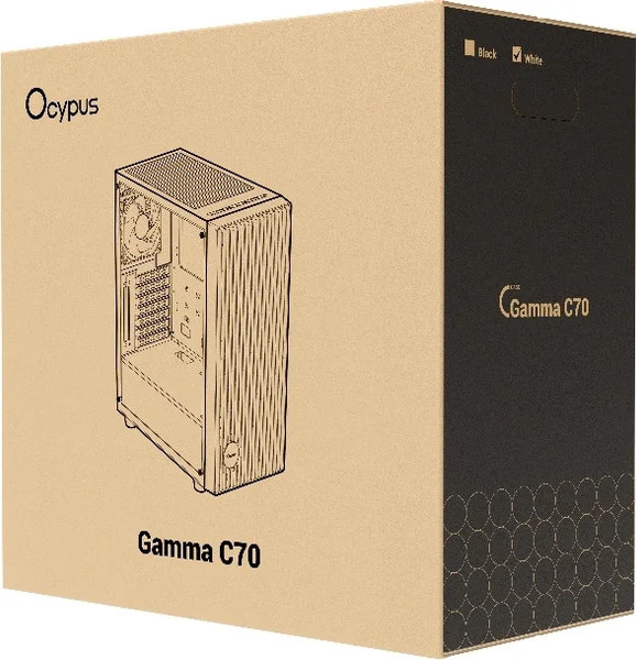 Изображение товара Корпус для компьютера Ocypus Gamma C70 ARGB / Gamma-C70-WHG400XX-GL (белый, без БП)