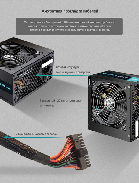 Изображение товара Блок питания для компьютера Zalman Wattbit II (ZM400-XEII)