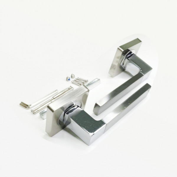 Изображение товара Ручка дверная Basara R06.081 SN/CP (сатин/хром)