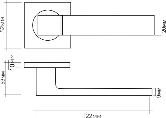 Изображение товара Ручка дверная Basara R06.081 SN/CP (сатин/хром)