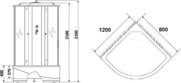 Изображение товара Душевая кабина Grossberg PB 120 L