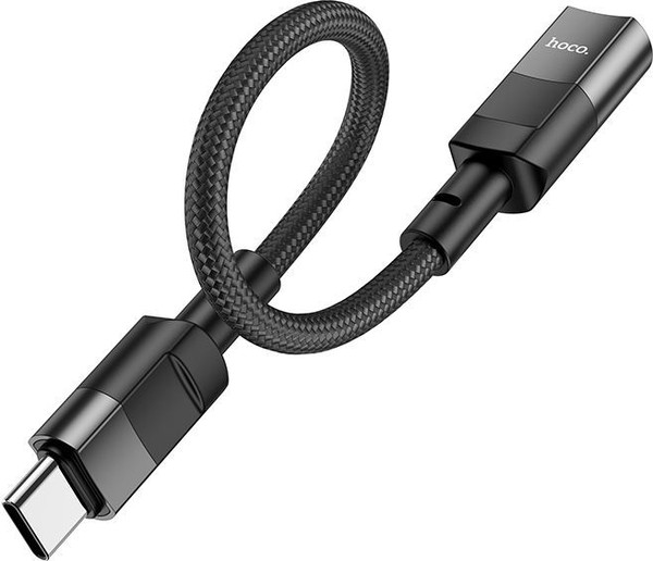 Изображение товара Кабель/переходник Hoco U107 Type-C to Lightning (0.1м, черный)
