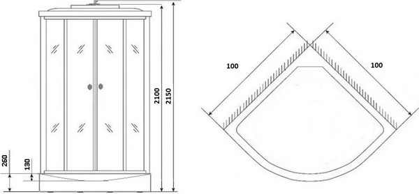 Изображение товара Душевая кабина Grossberg TM 313