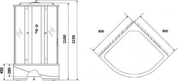 Изображение товара Душевая кабина Grossberg TM 708 N