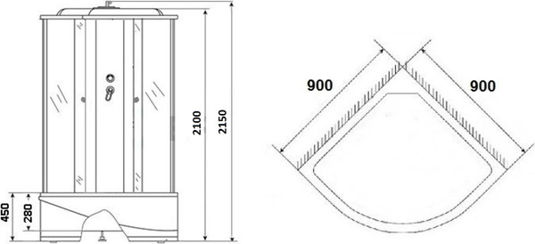 Изображение товара Душевая кабина Grossberg TM 709 W