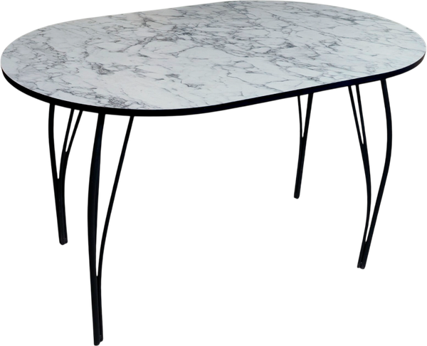 Изображение товара Обеденный стол СВД Юнио 110х70 / 007О.П15.МО (мрамор каррара)