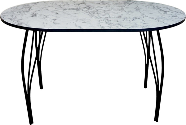 Изображение товара Обеденный стол СВД Юнио 110х70 / 007О.П15.МО (мрамор каррара)