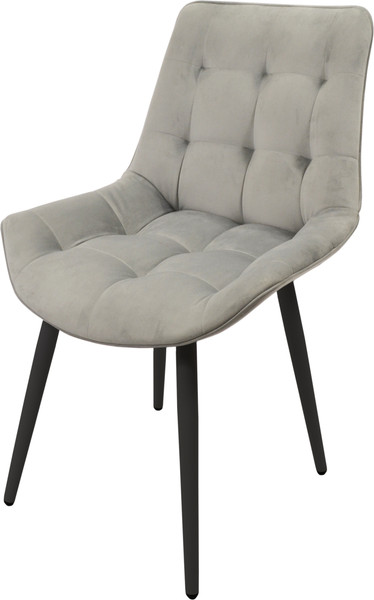 Изображение товара Стул Мирабелла Женева Велюр (серый/черный)