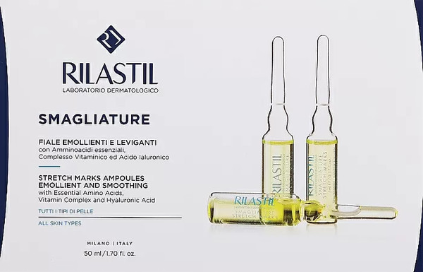 Изображение товара Сыворотка для тела Rilastil Концентрат от растяжек, смягчающий и разглаживающий (10x5мл)