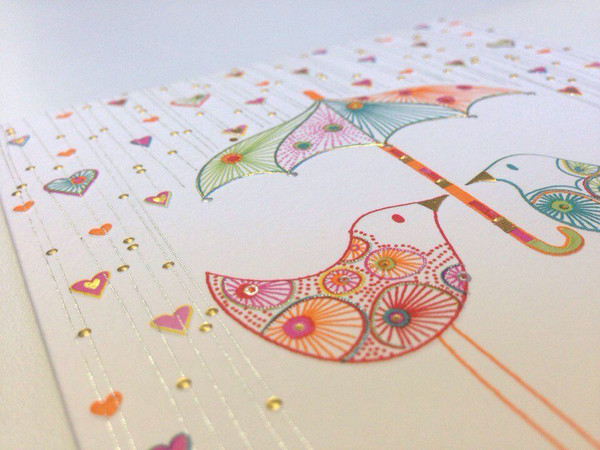 Изображение товара Открытка Turnowsky Две птички под зонтиком MO5809